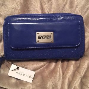 Blue Patent Leather Wallet